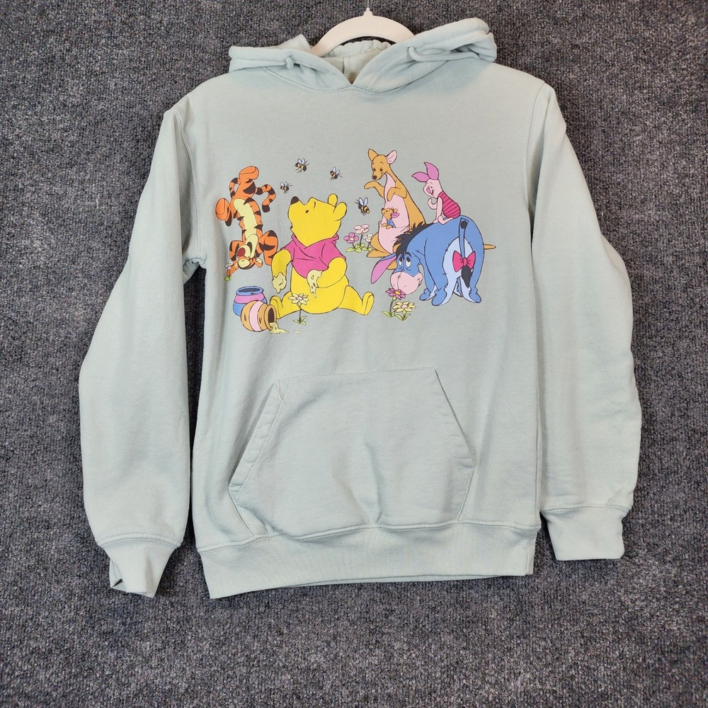 Disney Winnie the Pooh Women Y2K Kawaii Cartoon Graphic Hoodie XS
